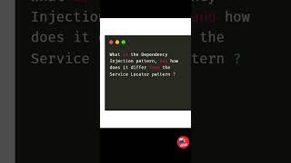 What is the Dependency Injection pattern [upl. by Anirad]