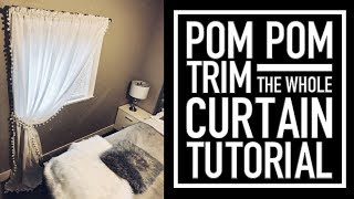 DIY Tutorial Sewing a Curtain Panel with Pom Pom Trim [upl. by Leummas899]