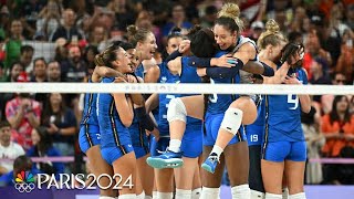 Italy leaves NO DOUBT in winning firstever gold in womens volleyball over USA  Paris Olympics [upl. by Reinold]