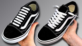 How To Lace Vans Without Tying 2 SLIP ON HACKS [upl. by Ellenig]