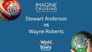 World Indoor Bowls Championship 2024 Stewart Anderson vs Wayne Roberts  Day 6 Match 5 [upl. by Paulsen]