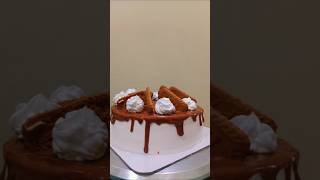 Biscoff cake simple design homemade cake [upl. by Eninaj]