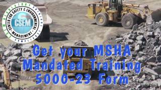 MSHA Part 46 8 hour Annual Refresher Training [upl. by Lockwood38]