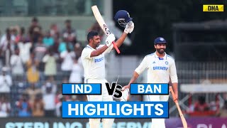 IND vs BAN Highlights 1st Test Day 1 Ashwins Century Helps India Reach 3396 vs Bangladesh [upl. by Favian]