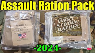 2024 US First Strike Ration FSR 24Hour Combat MRE 🇺🇸 Military Meal Ready To Eat Taste Test Review [upl. by Atok281]