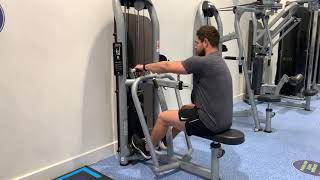 Seated Row Machine Horizontal Grip  MH Fitness Online Exercise Library [upl. by Mauer]