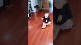 This kid has become so powerful after learning Kung Fu for a few days funny cutebaby [upl. by Htiel]