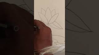 How to draw water lily easy shorts [upl. by Rramaj]