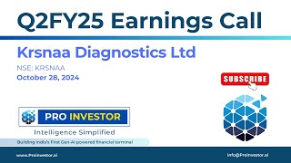 Krsnaa Diagnostics Ltd  Q2FY25  Earnings Conference Call  concallshorts krsnaadiagnostics [upl. by Noied577]