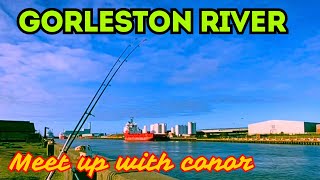 Gorleston river sea fishing uk  meet up with Conor shore fishing [upl. by Egin]