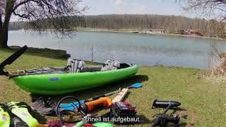 Test Gumotex SOLAR mit Elektroaußenborder und der selbstgebauten Steueranlage [upl. by Tony]