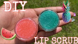 How To Make Fruit Flavored Edible Lip Scrubs For Softer Lips [upl. by Dnaltruoc]