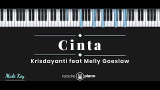 Cinta  Melly Goeslaw feat Krisdayanti KARAOKE PIANO  MALE KEY [upl. by Renzo]