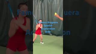 Bruguera famous Spanish racquet speed drill backhand side [upl. by Atnauqahs]