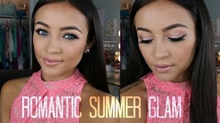 Romantic Summer Glam Makeup Tutorial  Stephanie Ledda [upl. by Landmeier]