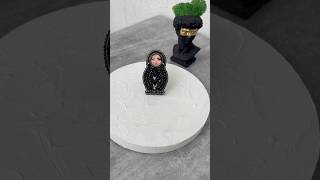 Matryoshka Brooch in Black 🖤 broochhandmade брошь брошьматрешка украшения [upl. by Princess]