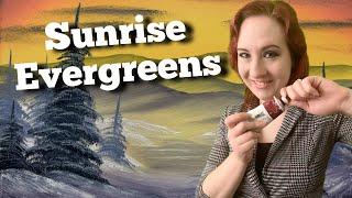 Bob Ross Instructor painting quotSunrise Evergreensquot winterpainting paintingideas bobross [upl. by Kirsch]