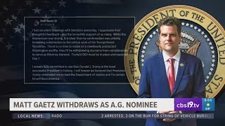 Matt Gaetz withdraws as attorney general nominee [upl. by Shuler324]