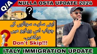 🇮🇹Italy Visa update 2024🔥🇮🇹nulla osta check 2024🇮🇹Italy Bls appointmentsaleemrazavlogs [upl. by Adnaloj119]