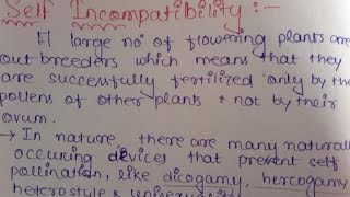 Self incompatibility in plants in hindi [upl. by Enelav408]