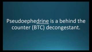 How to pronounce pseudoephedrine Sudafed Memorizing Pharmacology Flashcard [upl. by Nyllek129]