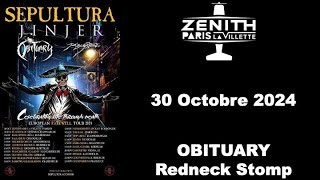 OBITUARY  Redneck Stomp Paris Zénith La Vilette 30102024 [upl. by Yelha786]