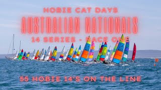 Hobie 14 Australian National Championships  55 Hobie 14s on the Start Line   HOBIE CAT DAYS [upl. by Ticon]