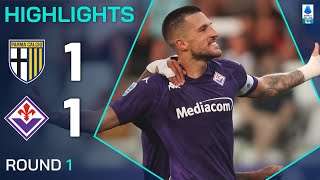 PARMAFIORENTINA 11  HIGHLIGHTS  Biraghi rescues a point with a screamer  Serie A 202425 [upl. by Schacker]