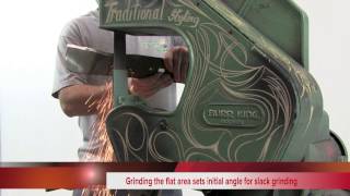 Shapening a Mulching Blade with a Burr King Grinder [upl. by Ccasi]