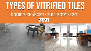 Different types of vitrified tiles  Double charged Full body GVT  vitrifiedtiles civilogy [upl. by Haneeja582]