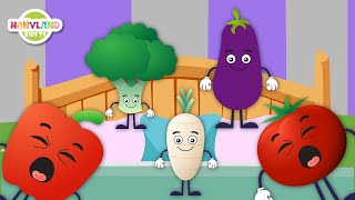 Ten Little Vegetables Jumping on the Bed  Vegetables Counting Song  Nursery Rhymes amp Baby Songs [upl. by Gettings]