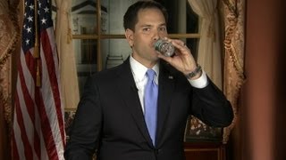 Marco Rubio Pauses Speech for Water Break [upl. by Ahseem999]