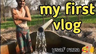 my first vlog tubewell bathing  tubewell swimming03196088955 [upl. by Yetnruoc]