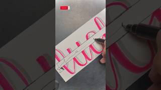 Quick and easy lettering🥳youtubeshorts shortvideo lettering brushpens art nameart lucky [upl. by Galliett364]