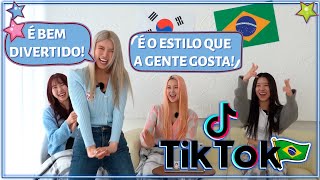 GRUPO DE KPOP REAGE A TIKTOK BRASILEIRO COM ROCKING DOLL [upl. by Gylys]