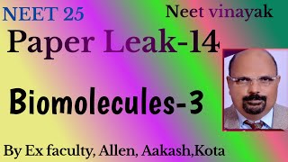 neet biology neet25 biomolecule biomolecules neet vinayak [upl. by Sonaj]