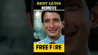 TOP 3 BEST GUNS REMOVED 🥺💔 freefire shortsfeed best [upl. by Benedetto750]