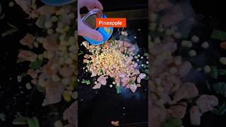 YUM How to make chicken fried rice on Blackstone griddle 😋 shorts [upl. by Kegan]