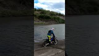 Dirt Bike Hydroplane Failcanada dirtbiking dirtbike gopro sanddunes brule alberta lifestyle [upl. by Einallem31]