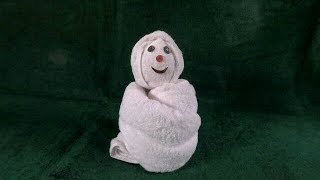 SNOWMAN FROM THE NORTH POLE  MY TOWEL CREATION [upl. by Aljan]