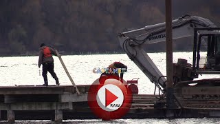 Rotary Pier in Coldstream being demolished [upl. by Yellehs203]