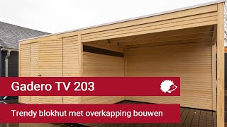 203 Trendy blokhut met overkapping bouwen [upl. by Nennarb733]