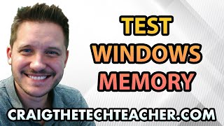 How To Quickly Test Windows 7 System Memory or RAM 2022 [upl. by Adnahcir58]