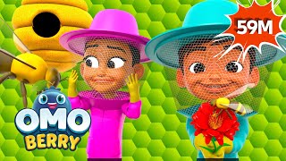 Busy Bee Song  More OmoBerry Learning Songs  Save The Bees Song amp Science Songs For Kids [upl. by Esital]