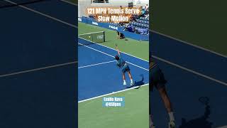 Tennis Serve 121 MPH slow motion Court Level  Emilio Nava USOpen shorts Tennis [upl. by Roach87]