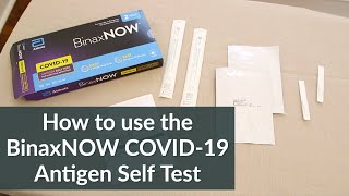 How to use the BinaxNOW COVID19 Antigen Self Test step by step [upl. by Raines]