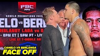 Canelo STEPS to Edgar Berlanga in INTENSE First Face Off in New York [upl. by Guendolen]