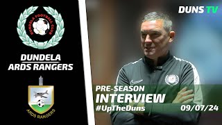 Stephen Gourley Interview  Dundela Vs Ards Rangers  7th July 2024 [upl. by Anawat671]