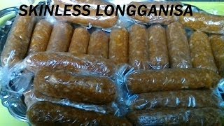 How to make SKINLESS Sweet LONGANISA  Skinless Longanisa Recipe [upl. by Nolrah]