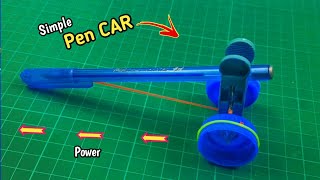 How to Make Car with Pen easy at home  DIY Super Fast Car 🚗 [upl. by Winikka]